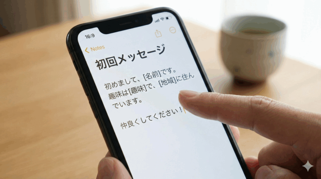 初回メッセージの型を持つ：迷いをゼロにする